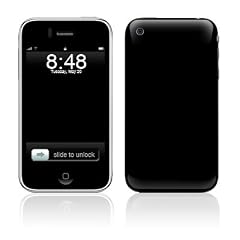 Apple iPhone 3G Gehäuse Skin Design Schutzfolie + Wallpaper - Solid State Black