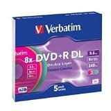 Verbatim DVD+R Double Layer Color 8X Speed 8,5 GB 5er Spindel DVD-Rohlinge