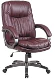 Executive Glove Soft Wine Leather Chair w Coated Finish