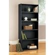 5 Shelf Bookcase Black Wood Finish