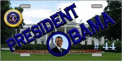 President Barack Obama #44 License Plates Full Color Photography License Plates Plate Plates Tag Tag