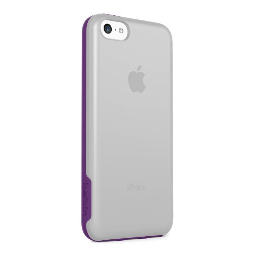 Belkin Grip Candy Case / Cover for Apple iPhone 5c (Clear / Purple)