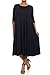 Pastel by Vivienne Women's Plus Size 3/4 Sleeve A-Line Swing Midi Dress – Flowy, Stretchy, Casual, and Comfortable