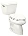 Kohler K-3493-0 Highline Classic Pressure Lite Comfort Height Elongated 1.4 gpf Toilet with Left-Hand Trip Lever, Less Seat, White