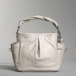 Coach Leather Parker Hobo Shoulder Bag Purse 13412 White