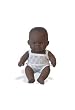 Miniland Educational 31123 Newborn baby doll african boy- 21cm- 8 .2 in. Case