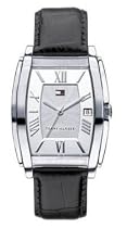 Tommy Hilfiger Mens Black Leather Watch 1710074