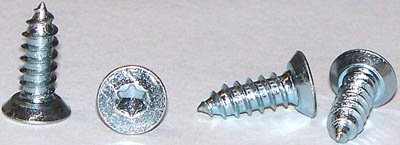 8 X 3/8 Self-Tapping Screws Torx(R) / Flat Undercut / Type AB / Steel / Zinc / 10,000 Pc. Carton