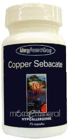 Copper Sebacate 4 mg 75 Capsules by Allergy Research Group