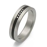 Stainless Steel Ring with Diamonds and Black Ceramic Strip 31psFoX9RZL. SL160 Stainless Steel Ring with Diamonds and Black Ceramic Strip