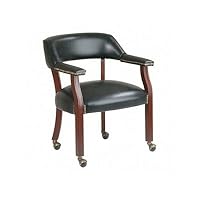 Office Star Faux-Leather Office Guest Chair - Burgundy