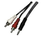 3.5 MM Stereo Male to Two RCA Male Cable 25 ft
