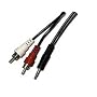 3.5 MM Stereo Male to Two RCA Male Cable 25 ft