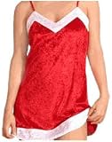 : Intimo Women's Velour Santa Chemise