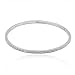 Platinum Plated Sterling Silver Genuine Diamond Accent Bangle Bracelet, 7.5"