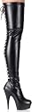 Delight-3063 5 3/4" Back Lace PF Thigh Boot Side Zip