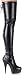 Delight-3063, 5 3/4" Thigh Boot Black Stretch Pu/Black Size 11