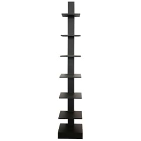 Talma Vertical Book Case 7 Tier - Black by LINEA