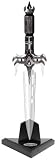 Trelek Dagger with Display Stand - From the Steel Apocalypse Series by United Cutlery - Very Detailed Knife with Wooden Display Stand