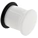 One Acrylic Single Flared Plug: 00g White (SOLD INDIVIDUALLY. ORDER TWO FOR A PAIR.)