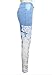 FanShou Light Blue Womens Denim Crochet Lace Skinny Legs Stretch Pencil Jeans