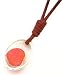 Necklace and Pendant Set - Sterling Silver Enameled Heart Pendant with 16 Leather Cord Necklace