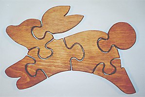 31psm6DNOpL Wooden Educational Jig Saw Puzzle   Jack Rabbit