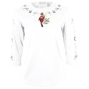 Misses C.B. Casual 3/4 Sleeve Cardinal & Holly Top