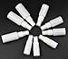 Bluecell White Color Set of 9 (10/20/30)ml Spray Pump Portable Plastic Refillable Bottle Container w/ Snap On Cap for travel