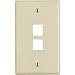 Leviton QuickPort 2 Socket Faceplate - 1-gang - Almond