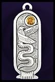 Egyptian Zodiac Cartouche - Wadjet (Oct 28 - Nov 26) on a 30 Black Cord