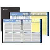 At-A-Glance 76-05-05 Quicknotes weekly/monthly hourly appt. book, 8 x 9-7/8, deluxe cover, black