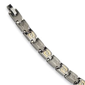 Titanium 14k Inlay Bracelet TBB124-8.5