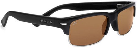 Serengeti RX Eyewear Vasio Sunglasses (Shiny Black, Drivers)