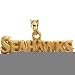 14k Yellow Gold Seattle Seahawks Pendant 7.25x27.5mm