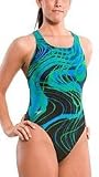 Speedo Womens Whirlwind Engineered Print Superpro Back Racing Suit