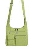 Baggallini City Bagg-Crinkle-Leaf Green/ Steel Blue