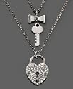 Betsey Johnson Key and Heart Necklace