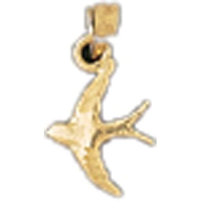 Cheap Girls Jewelry Dazzlers Solid 14k Gold Bird Charm Pendant Available in three colors from jewelsberry (weights: 0.6 grams only) For Sale