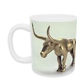 Figure of a bull, from the Maikop burial mound of the Northern Caucasus, 3rd millennium BC (gold) by Scythian - Mug - Standard Size
