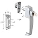 CRL Aluminum Screen and Storm Door Keyed Push Button Latch with Tie Down Screw; 1-3/4 Screw Holes