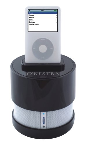 Largus O'KESTRA 360 Degree Play Back Surround Sound Cylindrical Speaker for iPod and MP3 Players (White/Black)