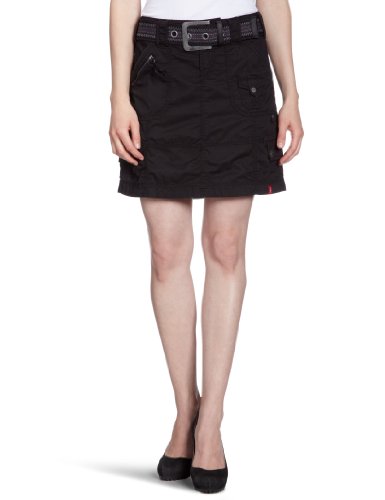 edc by ESPRIT Damen Rock/ Knielang N42200, Gr. 32, Schwarz (001) Preisvergleich