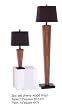Contemporary Cherry Wood Finish Table & Floor Lamp Set