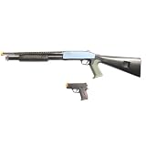 P799 Airsoft Chrome Shotgun and Pistol Combo Pack
