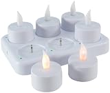 Mark Feldstein & Associates JS614 Set of 6 Rechargeable White Tea Lights