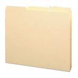 Blank Tab Guides, 1/3 Tab Cut, Letter, Manila, Sold as 1 box
