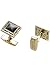 18k Gold Cufflinks with 18k White Gold Screws