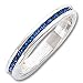 Sterling Silver 2.75mm Blue Eternity Band