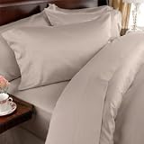 Egyptian Linens 1200-Thread-Count Egyptian Cotton 4pc 1200TC Bed Sheet Set, California King, Ivory Damask Stripe 1200 TC